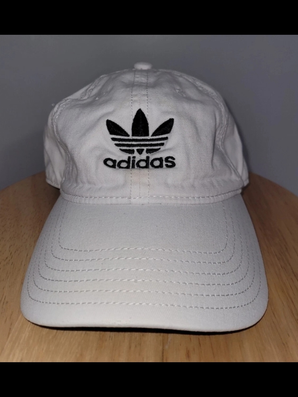 Adidas White Trefoil Dad Hat